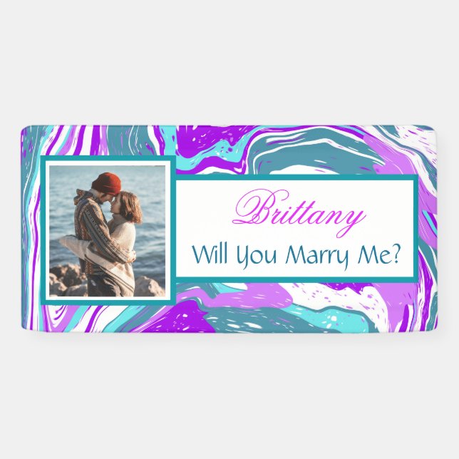 Will you Marry Me Custom Name Proposal   Banner (Horizontal)