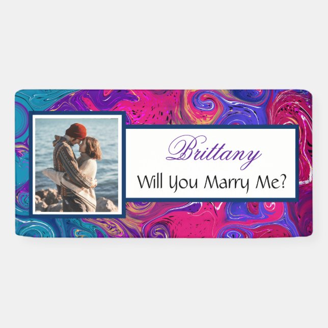 Will you Marry Me Custom Name Proposal   Banner (Horizontal)