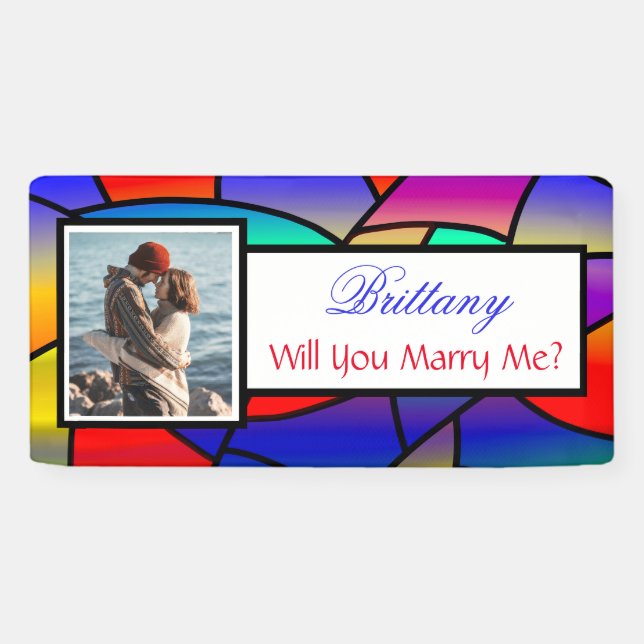Will you Marry Me Custom Name Proposal   Banner (Horizontal)