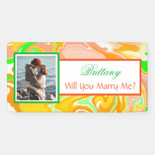 Will you Marry Me Custom Name Proposal Banner