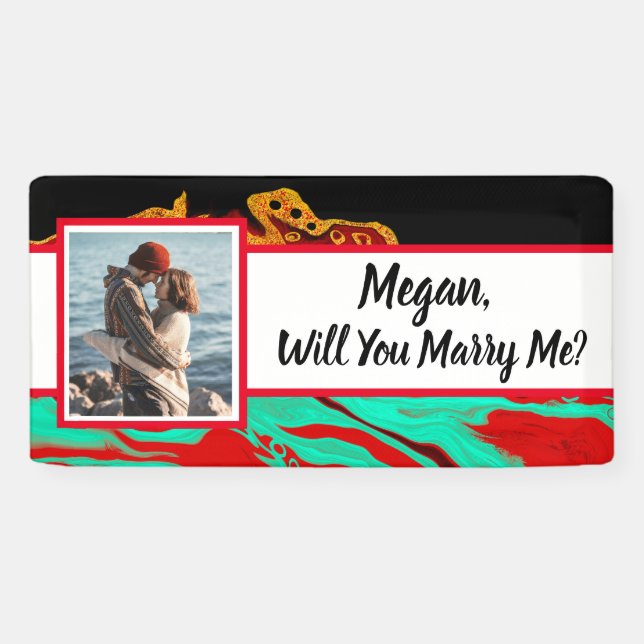 Will you Marry Me Custom Name Proposal  Banner (Horizontal)