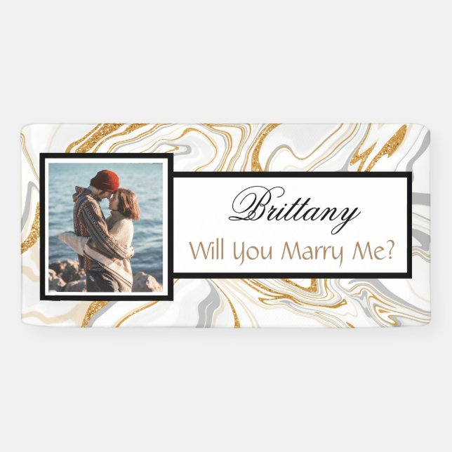 Will you Marry Me Custom Name Proposal   Banner (Horizontal)