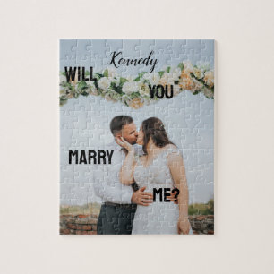 Will You Marry Me Custom Photo & Name Personalized Jigsaw Puzzle