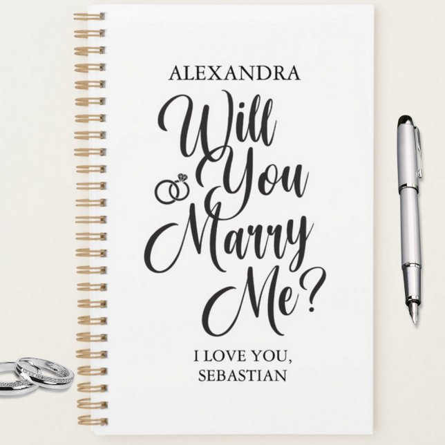 “Will You Marry Me?” Custom Wedding Planner (Will You Marry Me? Let's Plan It. Personalized Wedding Planner - Proposal Idea)