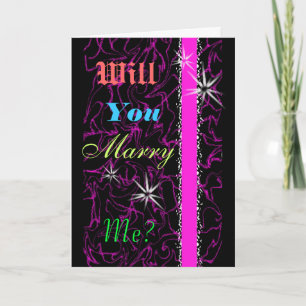 Will You Marry Me Customizable Colourful Card