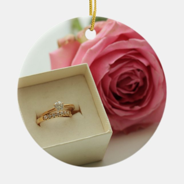 Will you marry me? Diamond ring ornament (Front)