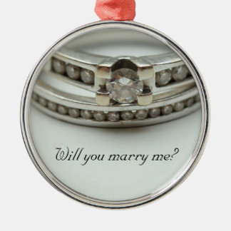 Will you marry me? Diamond ring ornament