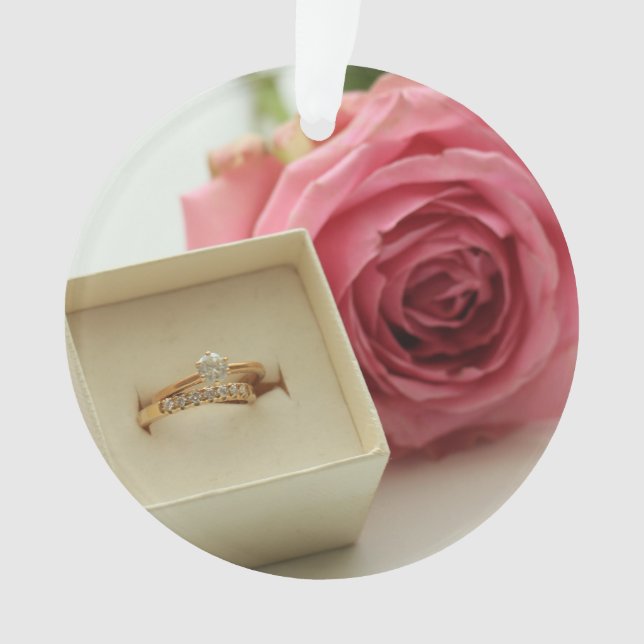 Will you marry me? Diamond ring ornament (Front)