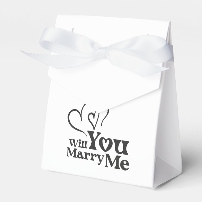Will you marry me - Funny Wedding Proposal Favor Box (Front Side)