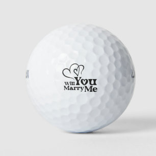 Will you marry me - Funny Wedding Proposal Golf Balls