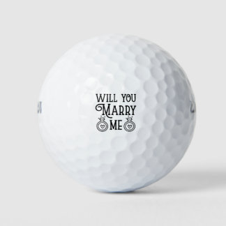 Will you marry me golf balls