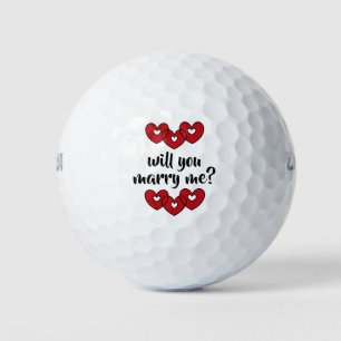 will you marry me? golf balls by dalDesignNZ