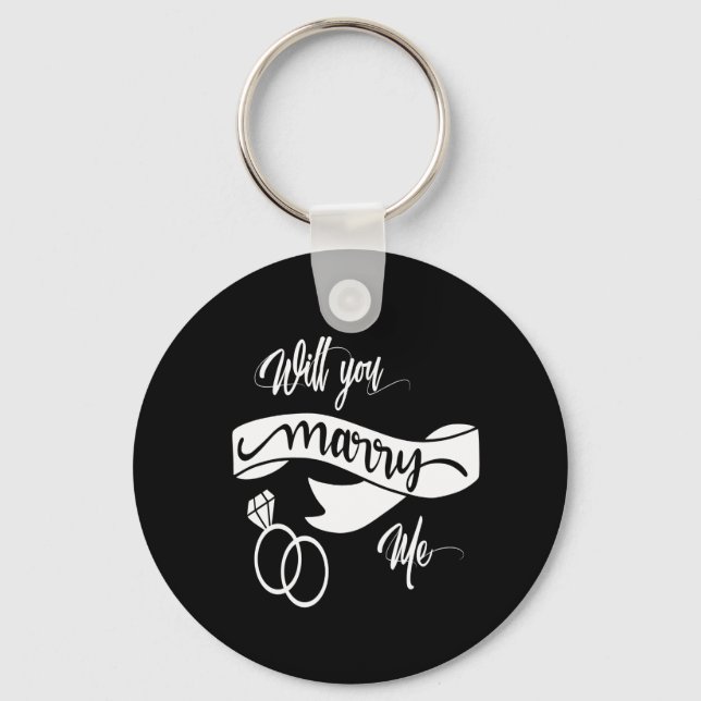 will you marry me keychain (Front)