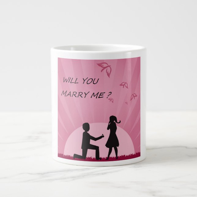 WILL YOU MARRY ME? LARGE COFFEE MUG (Front)