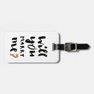 Will you marry me luggage tag