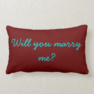 "Will You Marry Me" Lumbar Pillow