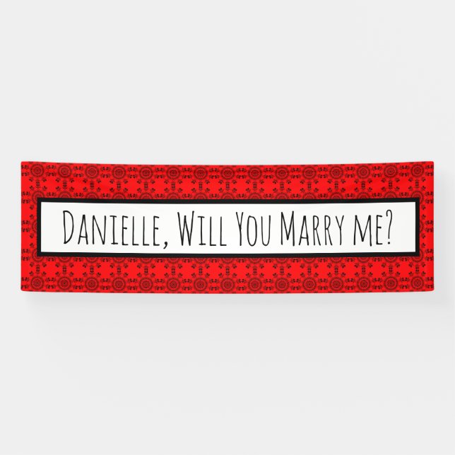 Will You Marry Me, Marriage Proposal Ban Banner (Horizontal)
