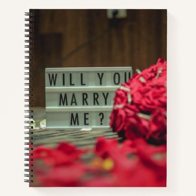 Will You Marry Me? Marriage Proposal Notebook (Front)