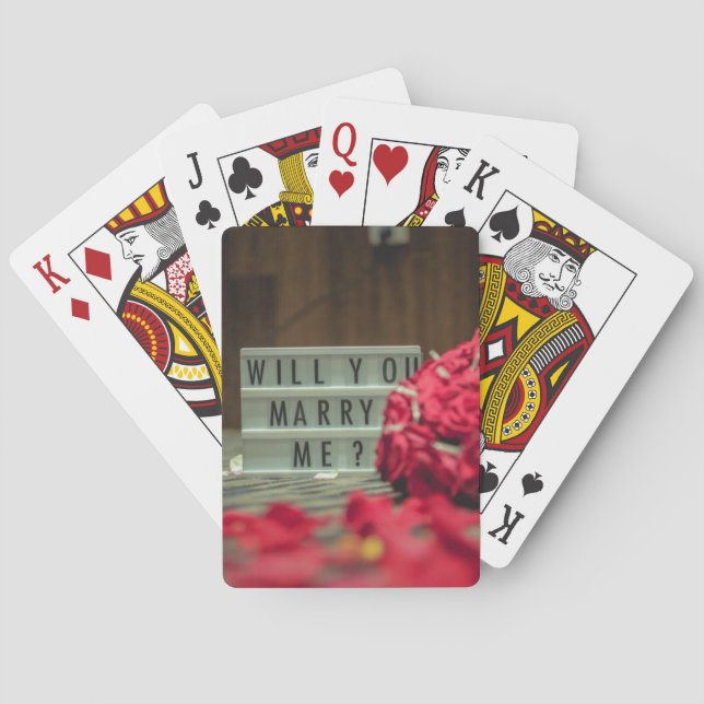 Will You Marry Me? Marriage Proposal Playing Cards (Back)