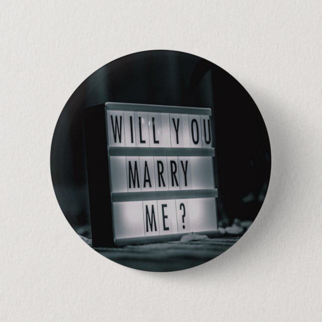 Will You Marry Me?  Marriage Proposal Romantic 2 Inch Round Button (Front)
