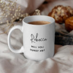 Will you marry me modern script proposal magic mug<br><div class="desc">Will you marry me modern script proposal Magic Mug</div>