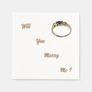 "Will You Marry Me" Napkin