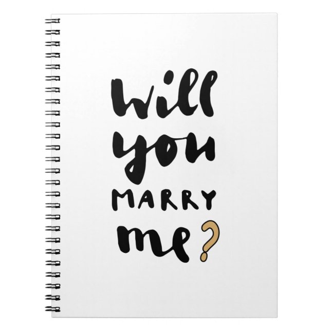Will you marry me notebook (Front)