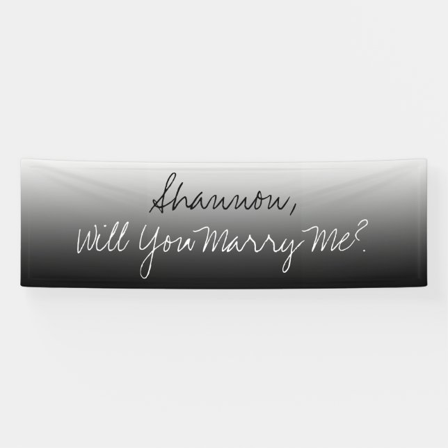 Will you Marry Me,  Ombre Banner (Horizontal)