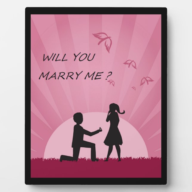 WILL YOU MARRY ME? PLAQUE (Front)