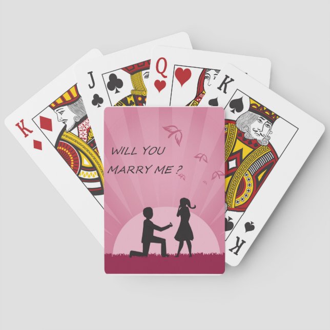 WILL YOU MARRY ME? PLAYING CARDS (Back)
