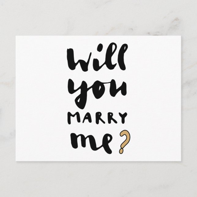 Will you marry me postcard (Front)