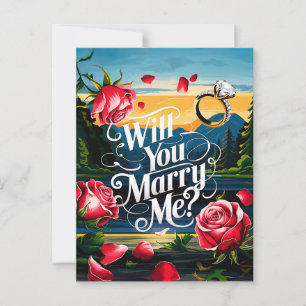 Will you marry me postcard