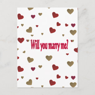 Will you marry me? postcard