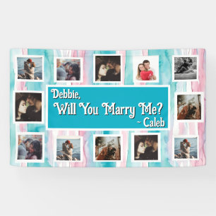 Will You Marry Me Proposal Banner with Photos