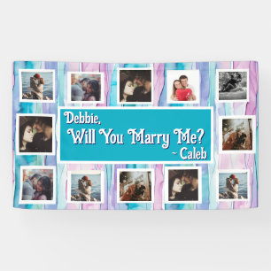 Will You Marry Me Proposal Banner with Photos