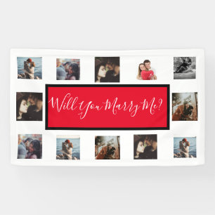 Will You Marry Me Proposal Banner with Photos
