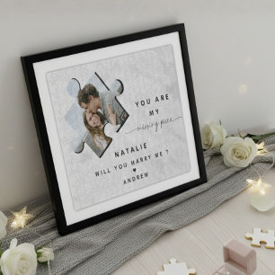 Will You Marry Me Proposal Photo Simple Clean Jigsaw Puzzle