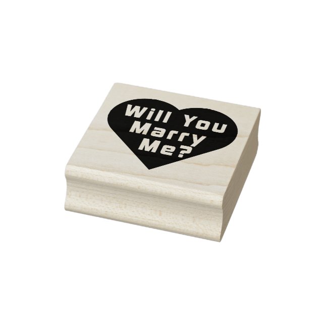 Will You Marry Me? Proposal  Rubber Stamp (Stamp)