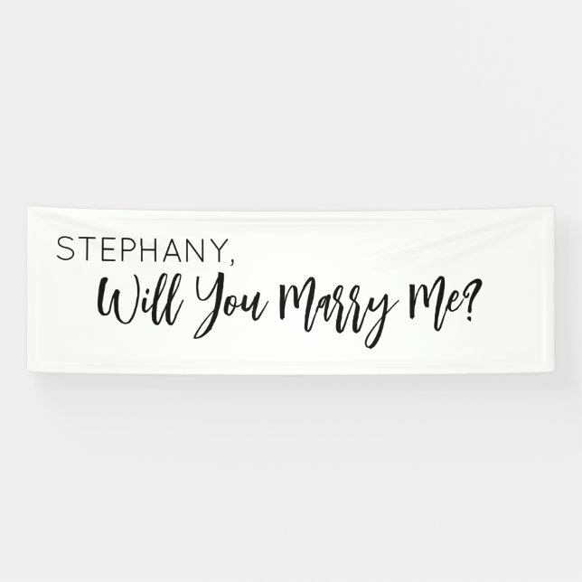 Will you Marry Me Proposal Sign banner backdrop (Horizontal)