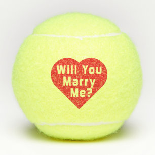 Will You Marry Me? Proposal Tennis Balls 3x