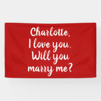 Will You Marry Me, red custom marriage proposal