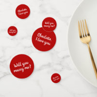 Will You Marry Me red custom script proposal cute