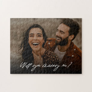 Will You Marry Me? Simple Modern Custom Photo Jigsaw Puzzle
