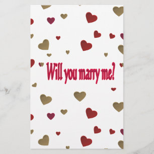 Will you marry me? stationery