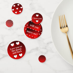 Will you marry me? table confetti by dalDesignNZ