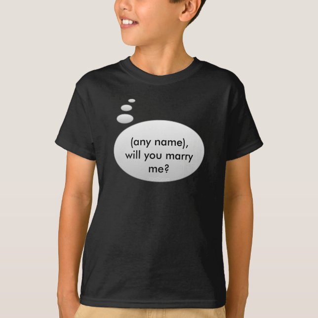 Will you marry me? Template shirt (Front)