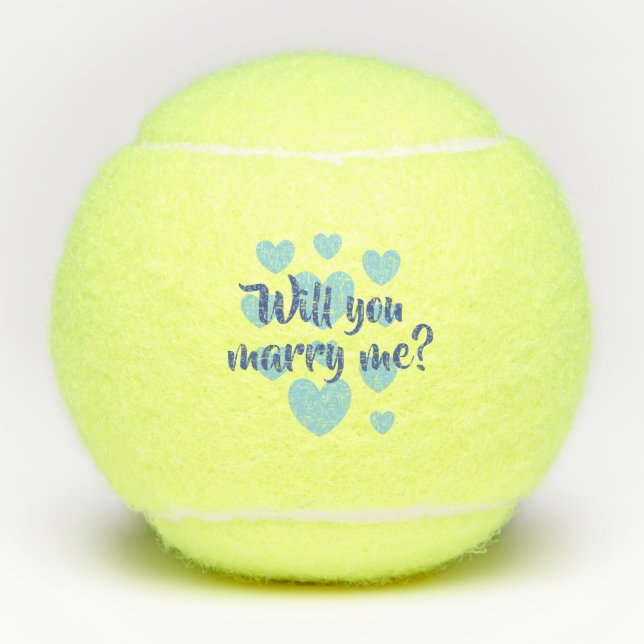 Will you marry me? Tennis Ball by dalDesignNZ (Front)
