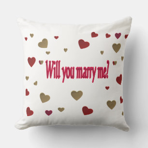 Will you marry me? throw pillow