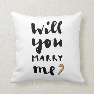Will you marry me throw pillow