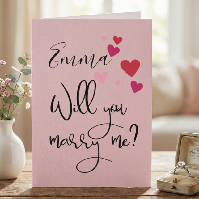 Will You Marry Me Wedding Proposal Personalized Card (Creator Uploaded)